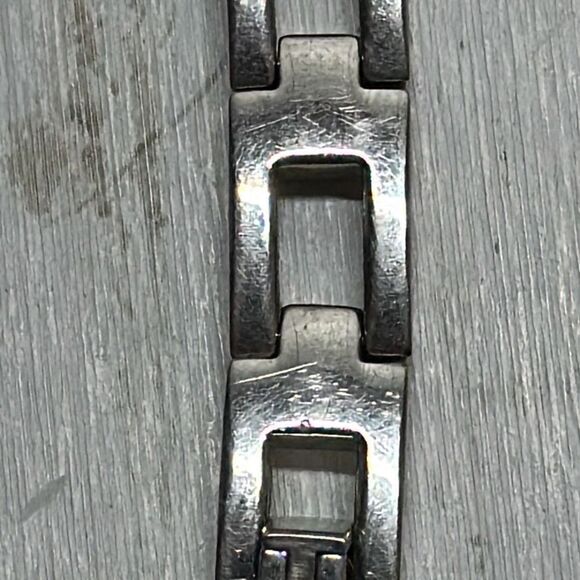 Fossil BIG TIC ES9744 American Flag LED Dial Silver Tone Watch SCRATCHES - Picture 3 of 16